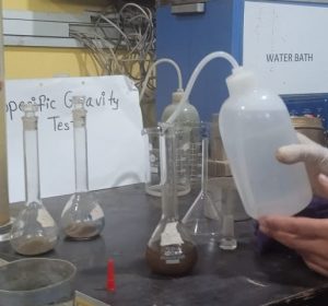 geotechnical lab test (specific gravity test)